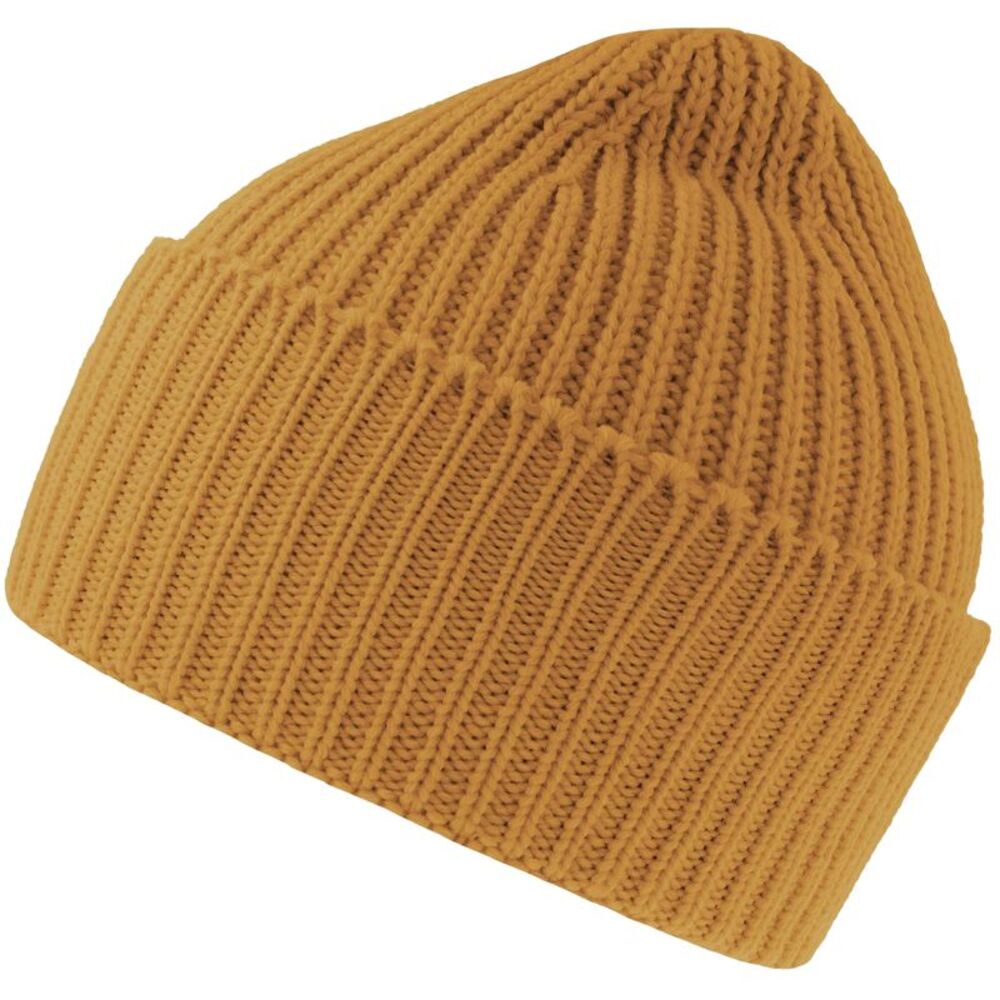 Atlantis Unisex Adult Oak Chunky Knit Beanie / Mustard